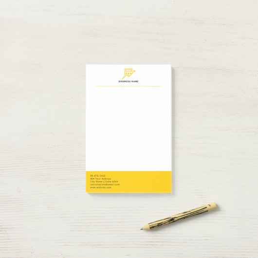 Jouw Logo | Moderne minimaliseringsregeling bedrij Post-it® Notes (Op bureau)