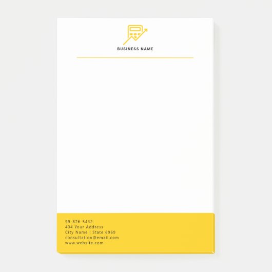Jouw Logo | Moderne minimaliseringsregeling bedrij Post-it® Notes (Voorkant)