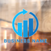 Jouw Logo | Moderne minimaliseringsregeling bedrij Raamsticker (Vel 2)