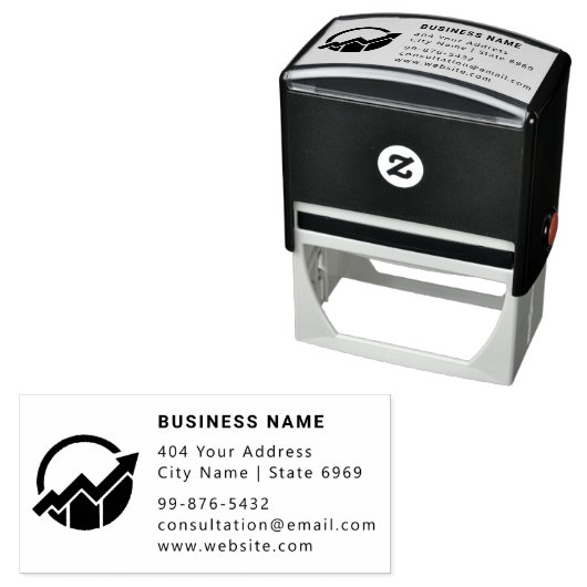 Jouw Logo | Moderne minimaliseringsregeling bedrij Zelfinktende Stempel (In situ)