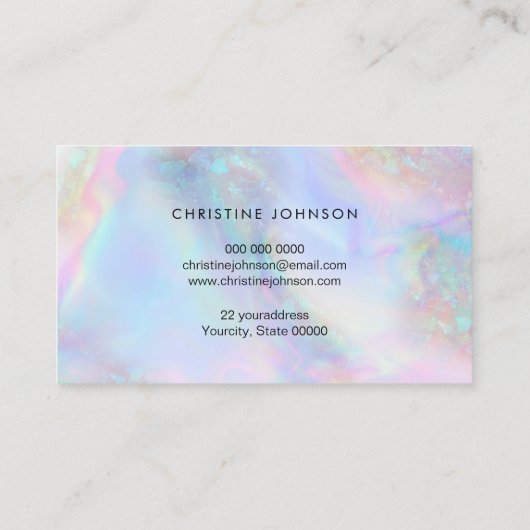 Jouw logo Ocean Waves Design visitekaartje (Achterkant)