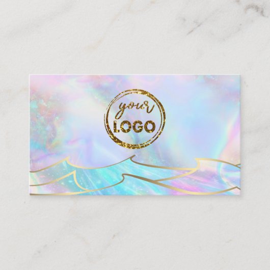 Jouw logo Ocean Waves Design visitekaartje (Voorkant)