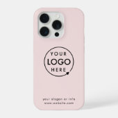 Jouw Logo | Roze Blush Business Modern iPhone Hoesje (Achterkant)