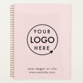 Jouw Logo | Roze minimalistisch bedrijfsmatig bedr Planner (Voorkant)