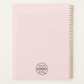 Jouw Logo | Roze minimalistisch bedrijfsmatig bedr Planner (Achterkant)