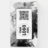 Jouw Logo Smokey Gothic Monochrome Spandoek (Verticaal)