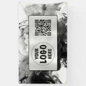 Jouw Logo Smokey Gothic Monochrome Spandoek (Verticaal)