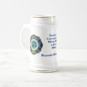 Jouw Logo + Speciale Bericht Beker Bierpul (Voorkant links)