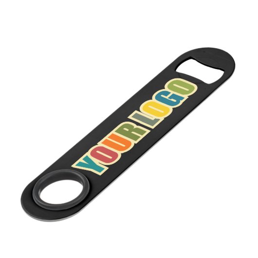 Jouw logo speed flessenopener (Achterkant Gekanteld)