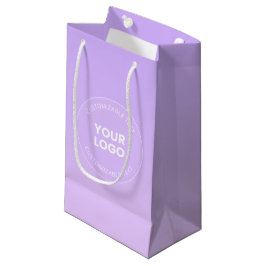 Jouw Logo | Subtiele Lavendel Ombre Gradiënt Klein Cadeauzakje