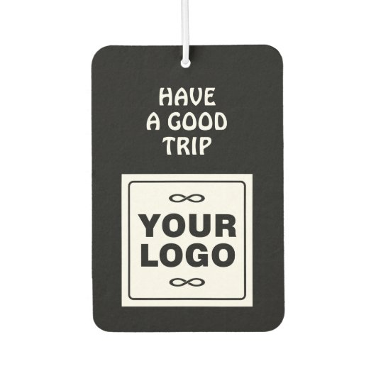 Jouw Logo - Vierkant - Achtergrond WIT + QR code Luchtverfrisser (Voorkant)