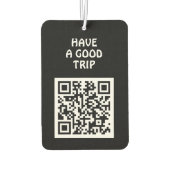Jouw Logo - Vierkant - Achtergrond WIT + QR code Luchtverfrisser (Achterkant)