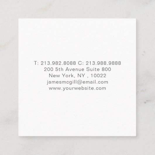 Jouw Logo Vierkante Visitekaartje (Achterkant)