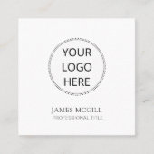 Jouw Logo Vierkante Visitekaartje (Voorkant)