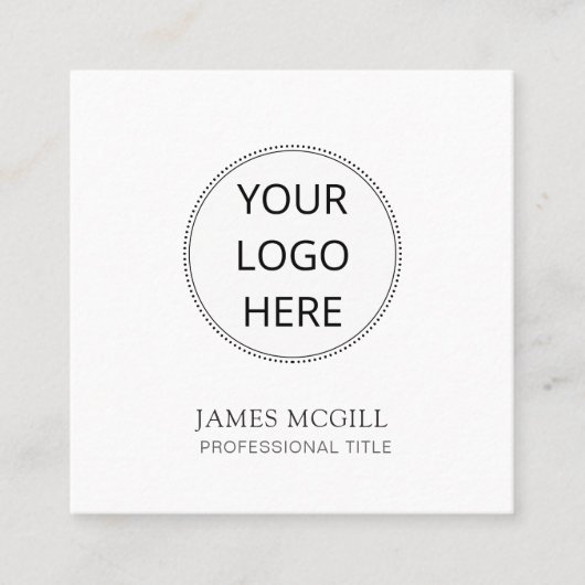 Jouw Logo Vierkante Visitekaartje (Voorkant)