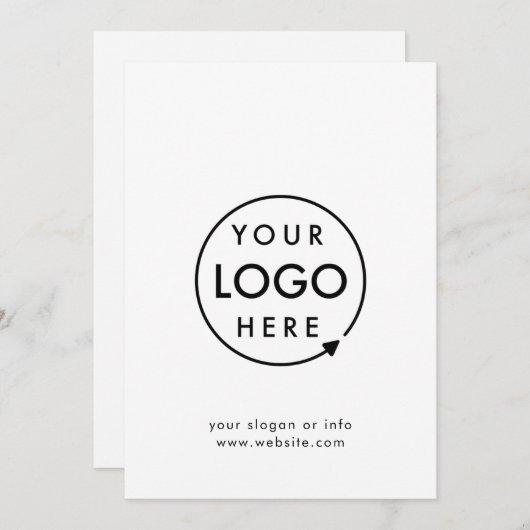 Jouw Logo | Zakelijke minimalistische visitekaartj (Voorkant / Achterkant)
