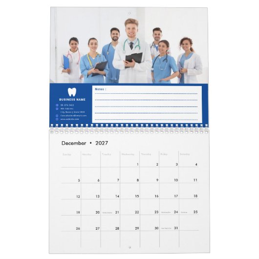 Jouw Logo | Zakendentist Modern minimalist Kalender (Dec 2027)