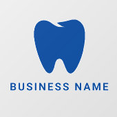 Jouw Logo | Zakendentist Modern minimalist Raamsticker (Vel)