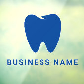 Jouw Logo | Zakendentist Modern minimalist Raamsticker (Vel 3)