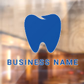 Jouw Logo | Zakendentist Modern minimalist Raamsticker (Vel 2)