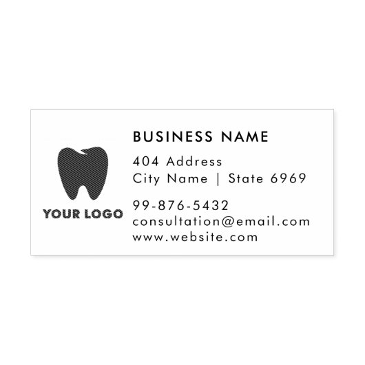 Jouw Logo | Zakendentist Modern minimalist Rubberstempel (Afrduk)