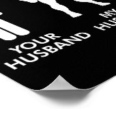 Jouw man vs mijn man superheld vrouw Kunstwerk Poster (Hoek)