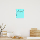 Jouw mening lijst grappige poster bord (Keuken)