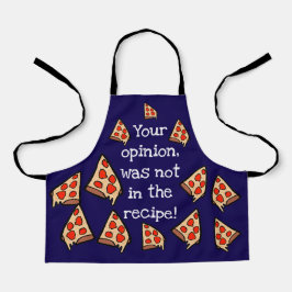 Jouw mening staat niet in het recept schort