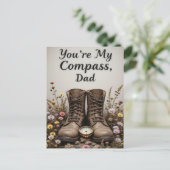 Jouw Mijn Kompas Vader Natuur Trail Vaderdag Briefkaart (Staand voorkant)
