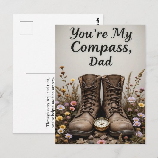Jouw Mijn Kompas Vader Natuur Trail Vaderdag Briefkaart (Voorkant / Achterkant)