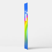 "Jouw naam" (10 letters) regenboogaqua Case-Mate iPhone Case (Achterkant / Rechts)