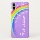 Jouw naam (10 letters): regenboogviolette ifoon Case-Mate iPhone case (Achterkant)