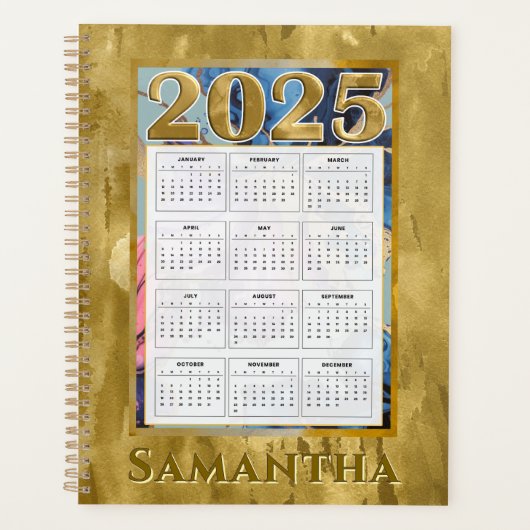 Jouw naam 2025 toevoegen planner (Voorkant)