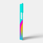 Jouw naam 4 letter regenboogaqua Case-Mate iPhone case (Achterkant / Rechts)