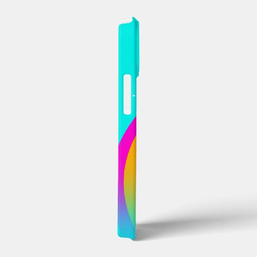 Jouw naam 4 letter regenboogaqua Case-Mate iPhone case (Achterkant / Rechts)