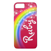 Jouw naam 4 letter rode regenboog ifoon Case-Mate iPhone case (Achterkant)