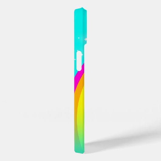 Jouw naam 5 letter regenboogaqua Case-Mate iPhone case (Achterkant / Rechts)