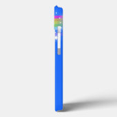 Jouw naam 5 letter regenboogblauwe ifoon toevoegen Case-Mate iPhone case (Achterkant / Links)