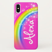 Jouw naam 5 letter regenboogroze ifoon Case-Mate iPhone case (Achterkant)
