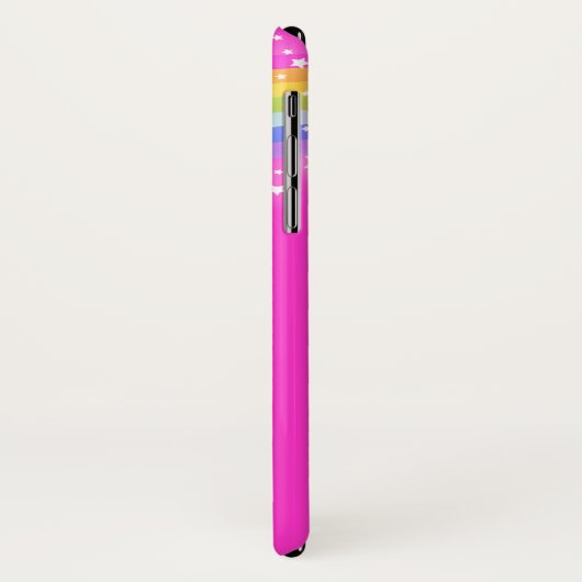 Jouw naam 5 letter regenboogroze ifoon Case-Mate iPhone case (Achterkant/links)