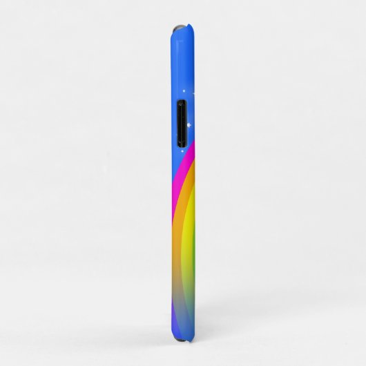"Jouw naam" (5 letters) regenboogblauwe ifoon Case-Mate iPhone Case (Achterkant/rechts)