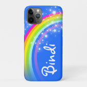 "Jouw naam" (5 letters) regenboogblauwe ifoon Case-Mate iPhone Case (Achterkant)