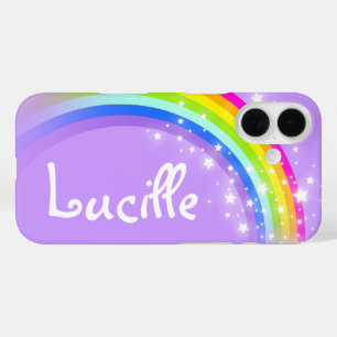 Jouw naam (6-7 letter) Rainbow Violet iPhone Case