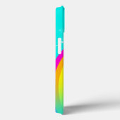 Jouw naam 6 letter regenboogaqua Case-Mate iPhone case (Achterkant / Rechts)