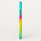 Jouw naam 6 letter regenboogaqua iphone case (Achterkant / rechts)