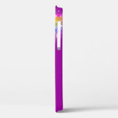"Jouw naam" (7 letters): regenboogvormige paarse t Case-Mate iPhone Case (Achterkant / Links)