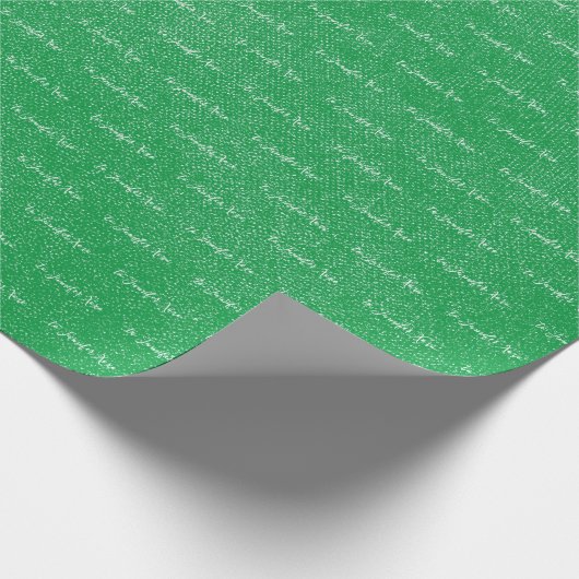 jouw naam Aangepast, modern, vervormd groen Cadeaupapier (Hoek)