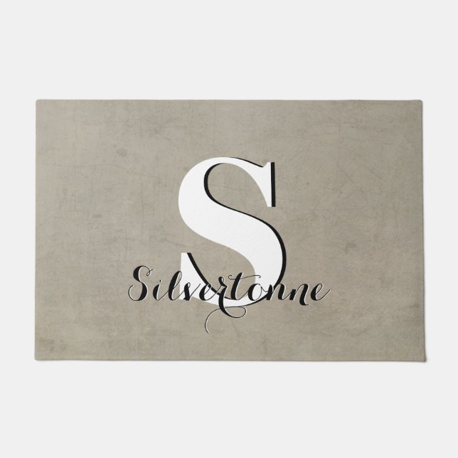 Jouw naam Aangepast monogram Deurmat (Voorkant)