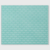 Jouw naam aangepaste Blauwgroen stand-by Cadeaupapier (Vlak)