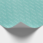 Jouw naam aangepaste Blauwgroen stand-by Cadeaupapier (Hoek)